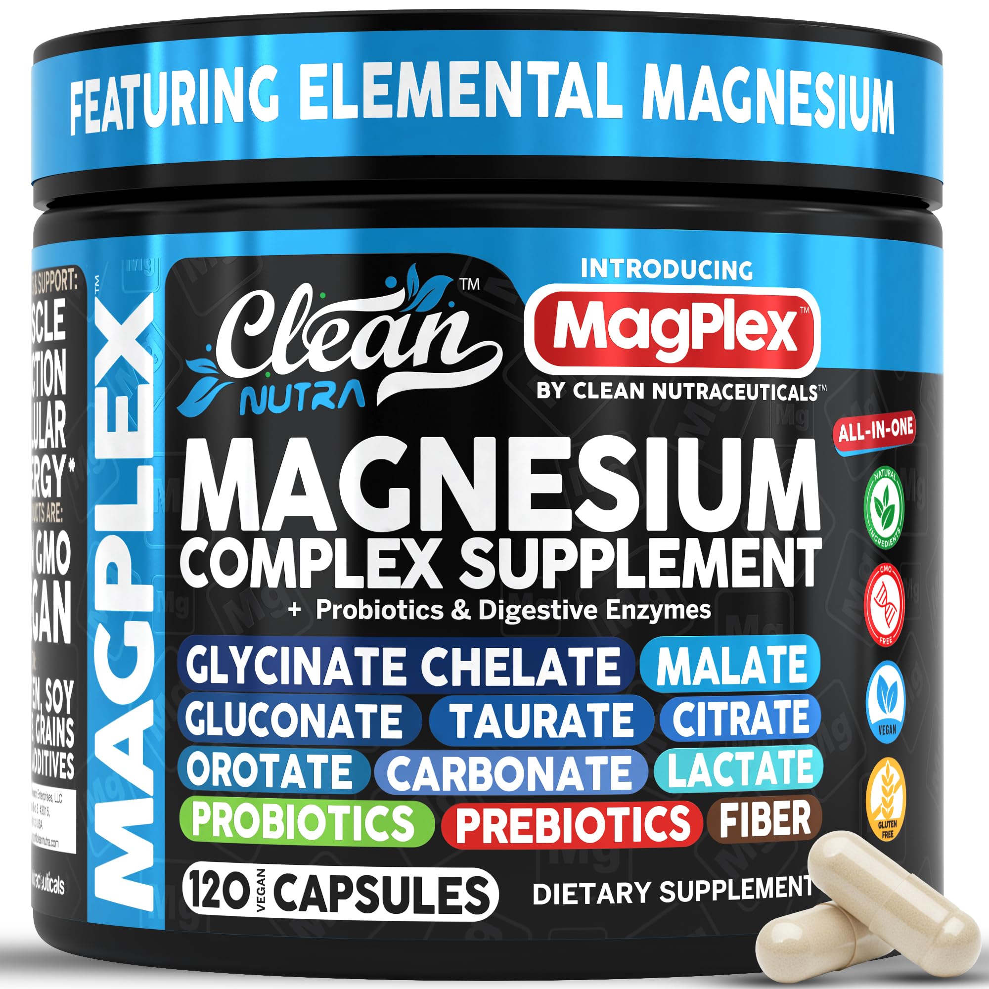 Clean Nutraceuticals envase frontal mostrando etiqueta y beneficios