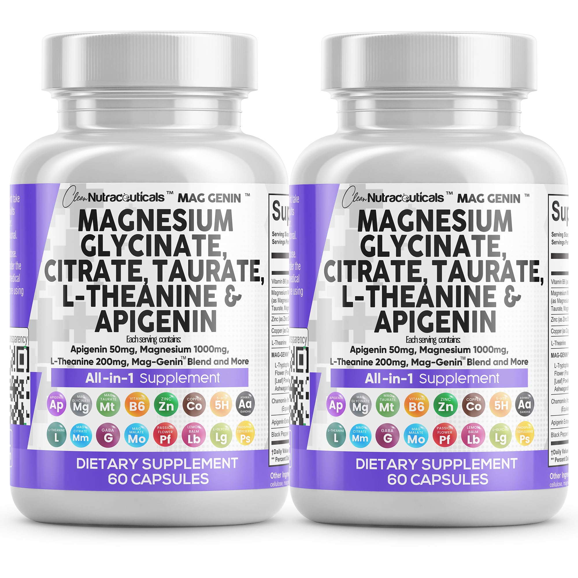 Clean Nutraceuticals frasco frontal, presentación clara y beneficios de mezcla