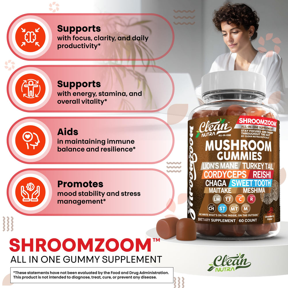 Varios gummies Clean Nutraceuticals en plato, facilita la toma diaria y la dosificación