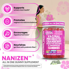 Clean Nutraceuticals gomitas esparcidas ilustrando dosis diaria fácil