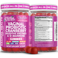 Clean Nutraceuticals frasco frontal mostrando gomitas poma y conveniencia