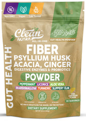 Clean Nutraceuticals GutResto vista frontal del envase muestra diseño y sabor