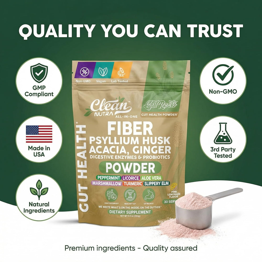 Clean Nutraceuticals GutResto polvo usado en receta casera para integración diaria