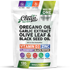 Clean Nutraceuticals frasco frontal mostrando diseño y beneficio inmunitario