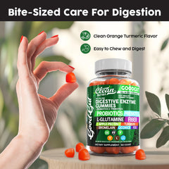 Clean Nutraceuticals polvo de ingredientes clave mostrando L‑glutamina y fibras