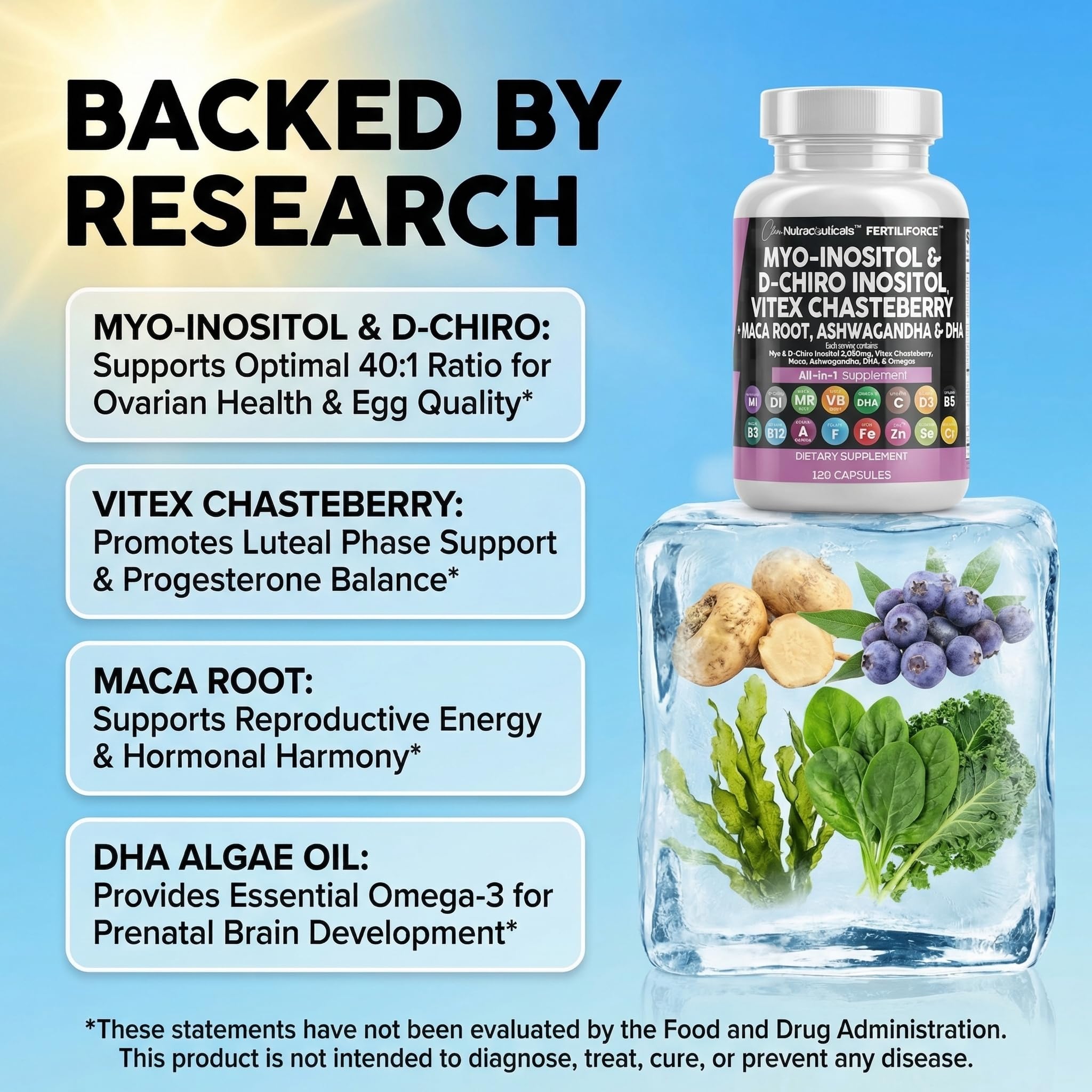 Clean Nutraceuticals etiqueta de ingredientes clara y legible
