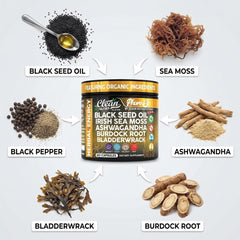 Clean Nutraceuticals sea moss y bardana ingredientes naturales beneficiosos