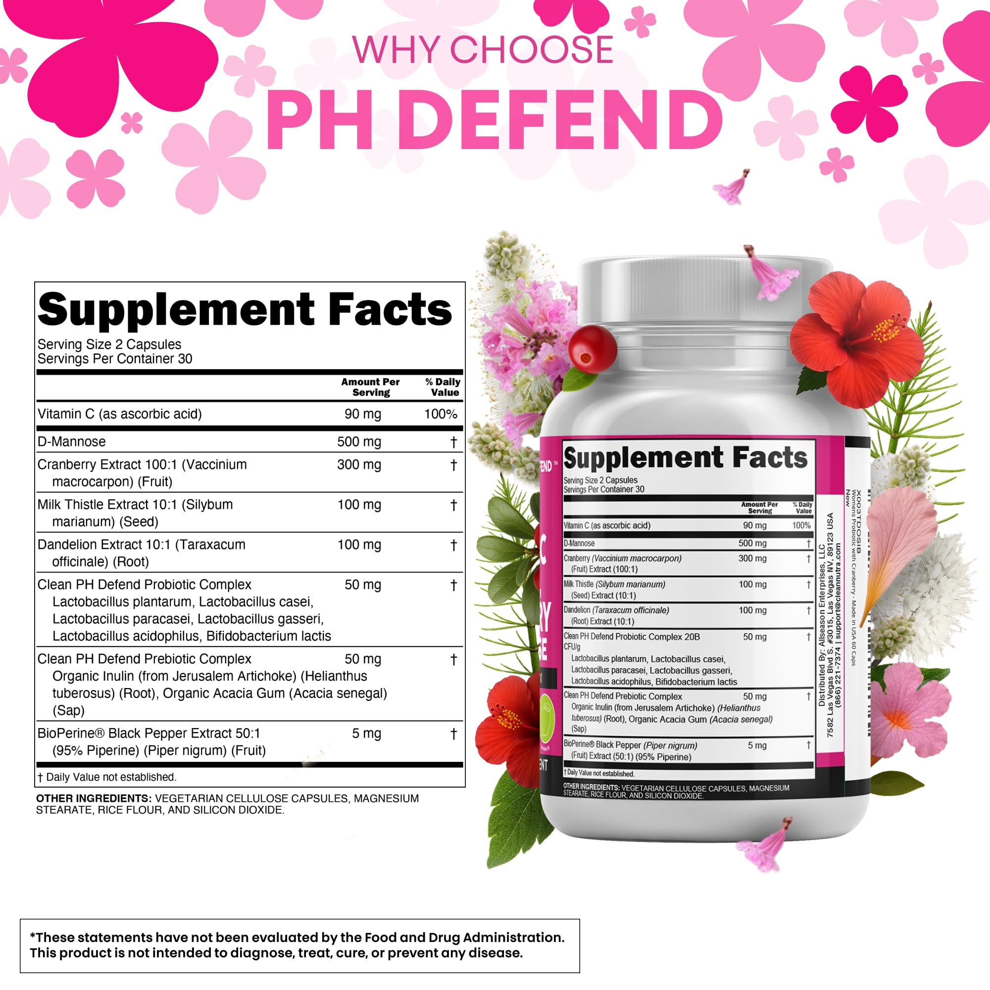 Clean Nutraceuticals etiqueta nutricional y lista de cepas probióticas