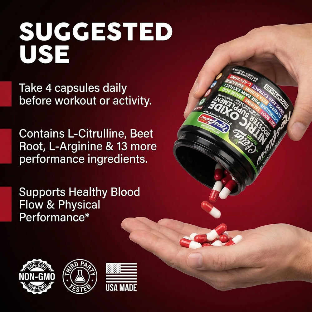 Clean Nutraceuticals NosFlow frasco junto a una regla para comparar tamaño