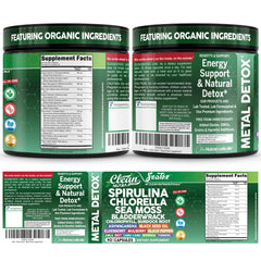 Clean Nutraceuticals packaging con sellos orgánicos que inspira confianza