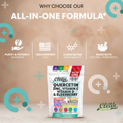 Clean Nutraceuticals envase Q Defend abierto con cápsulas visibles para almacenamiento