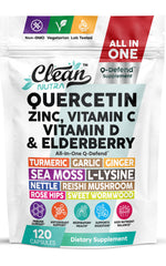 Clean Nutraceuticals frasco Q Defend frontal mostrando presentación y beneficio práctico