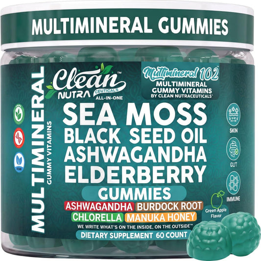 Clean Nutraceuticals gomitas frontal con envase, fácil identificación y conveniencia