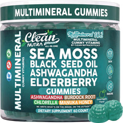 Clean Nutraceuticals gomitas frontal con envase, fácil identificación y conveniencia