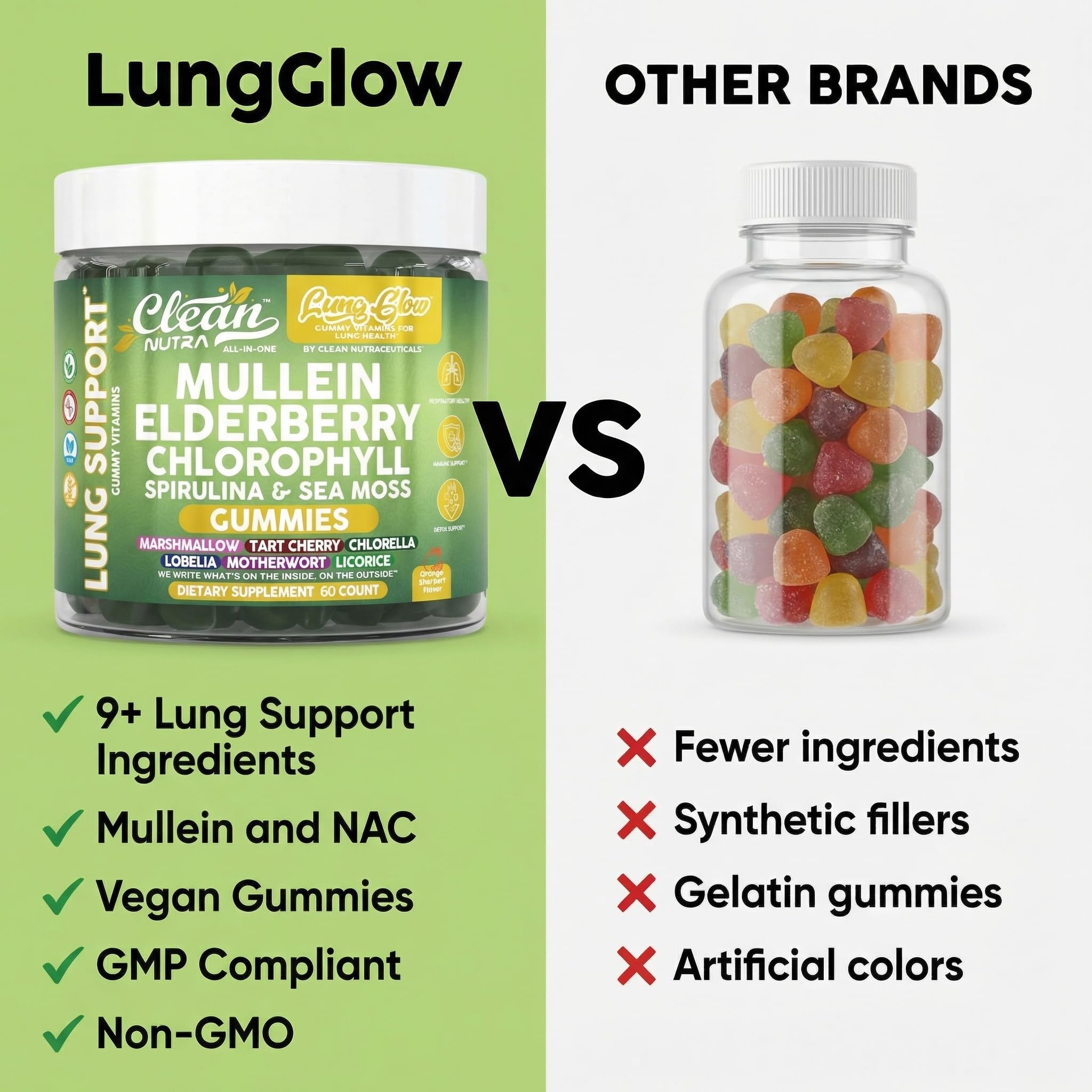 Clean Nutraceuticals close-up de sea moss y spirulina mostrando minerales naturales