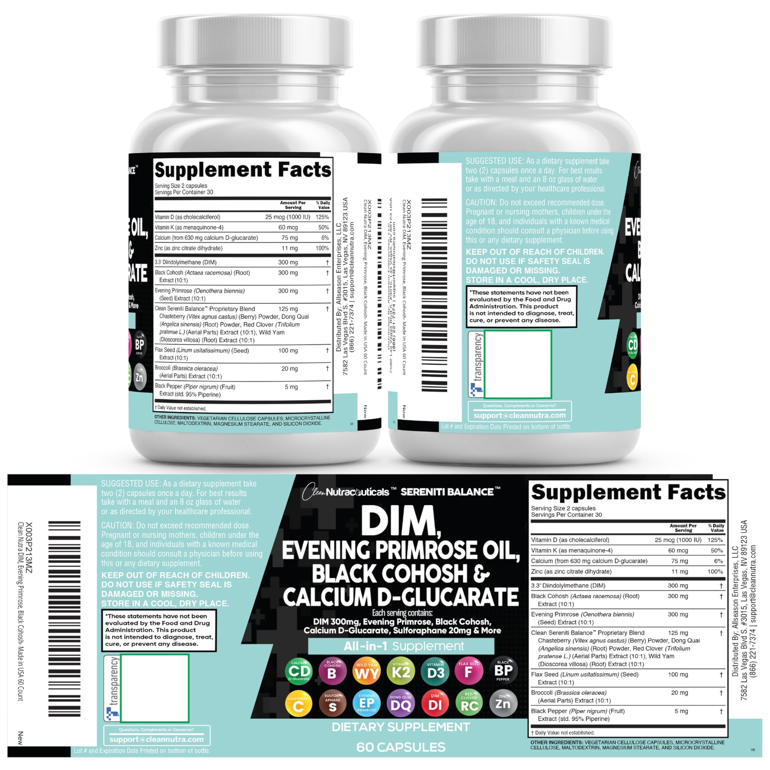 Clean Nutraceuticals hoja con instrucciones y sugerencias de uso