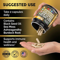 Clean Nutraceuticals cápsula en mano para referencia de tamaño práctico