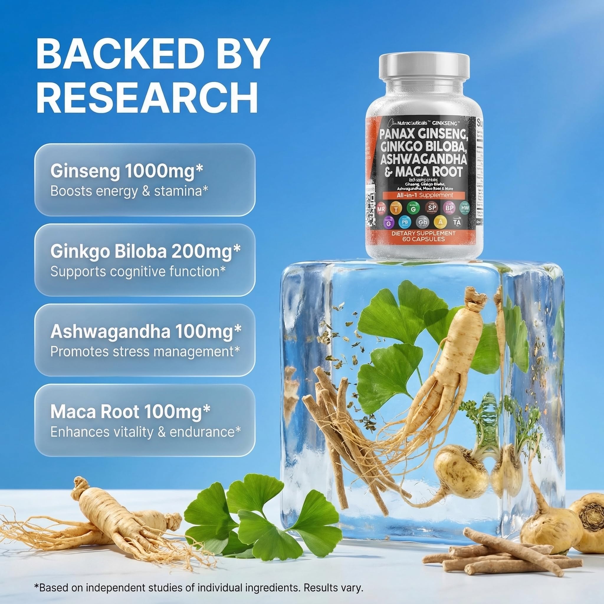 Clean Nutraceuticals textura de cápsula y polvo resaltando pureza y mezcla