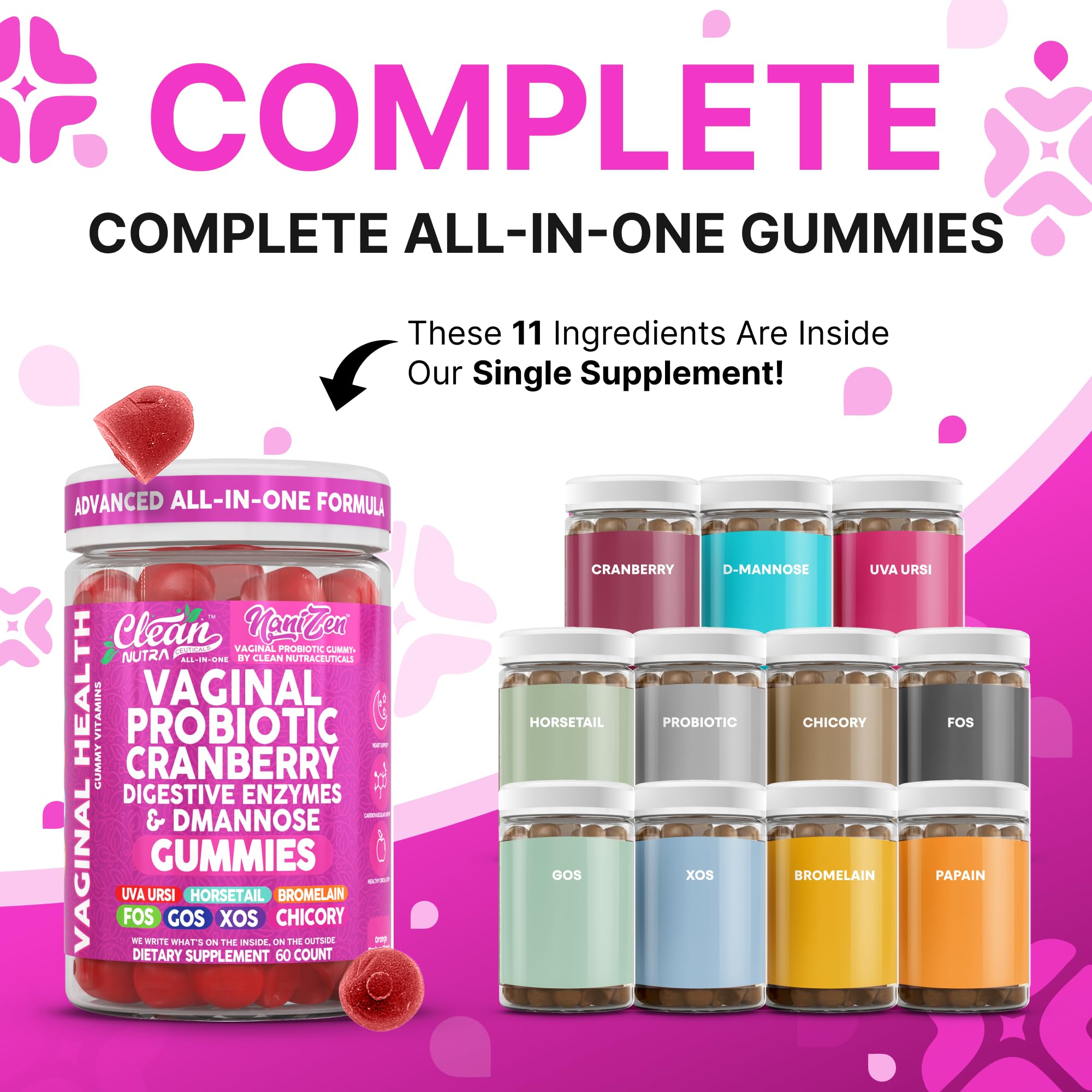 Clean Nutraceuticals primer plano de textura de gominola resaltando suavidad