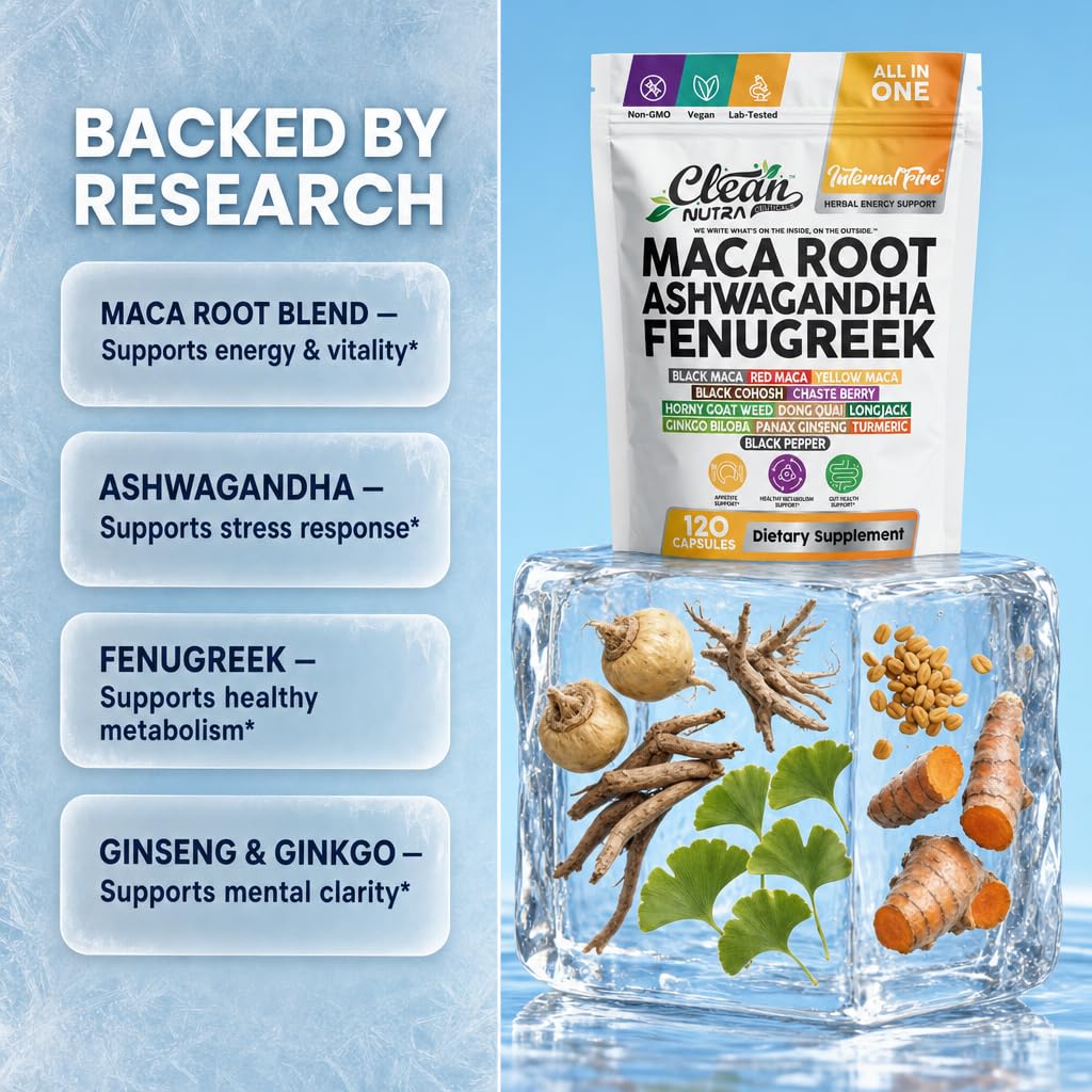 Polvo de maca cerca con enfoque en las raíces que ilustra la mezcla de variedades