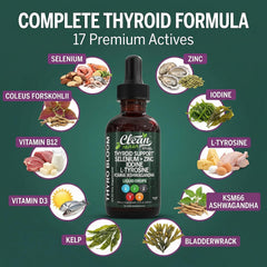 Clean Nutraceuticals etiqueta con lista de ingredientes clave y beneficios
