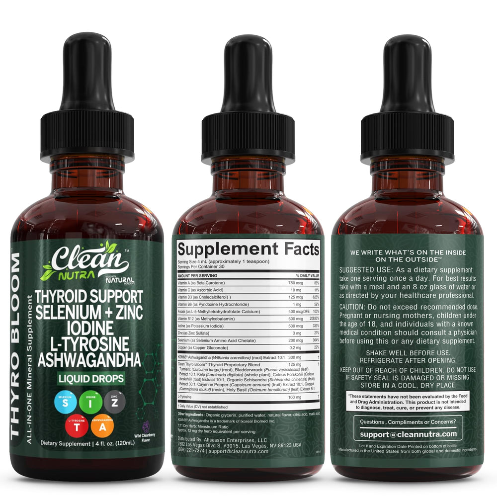 Clean Nutraceuticals botella junto a una mano para comparar tamaño práctico