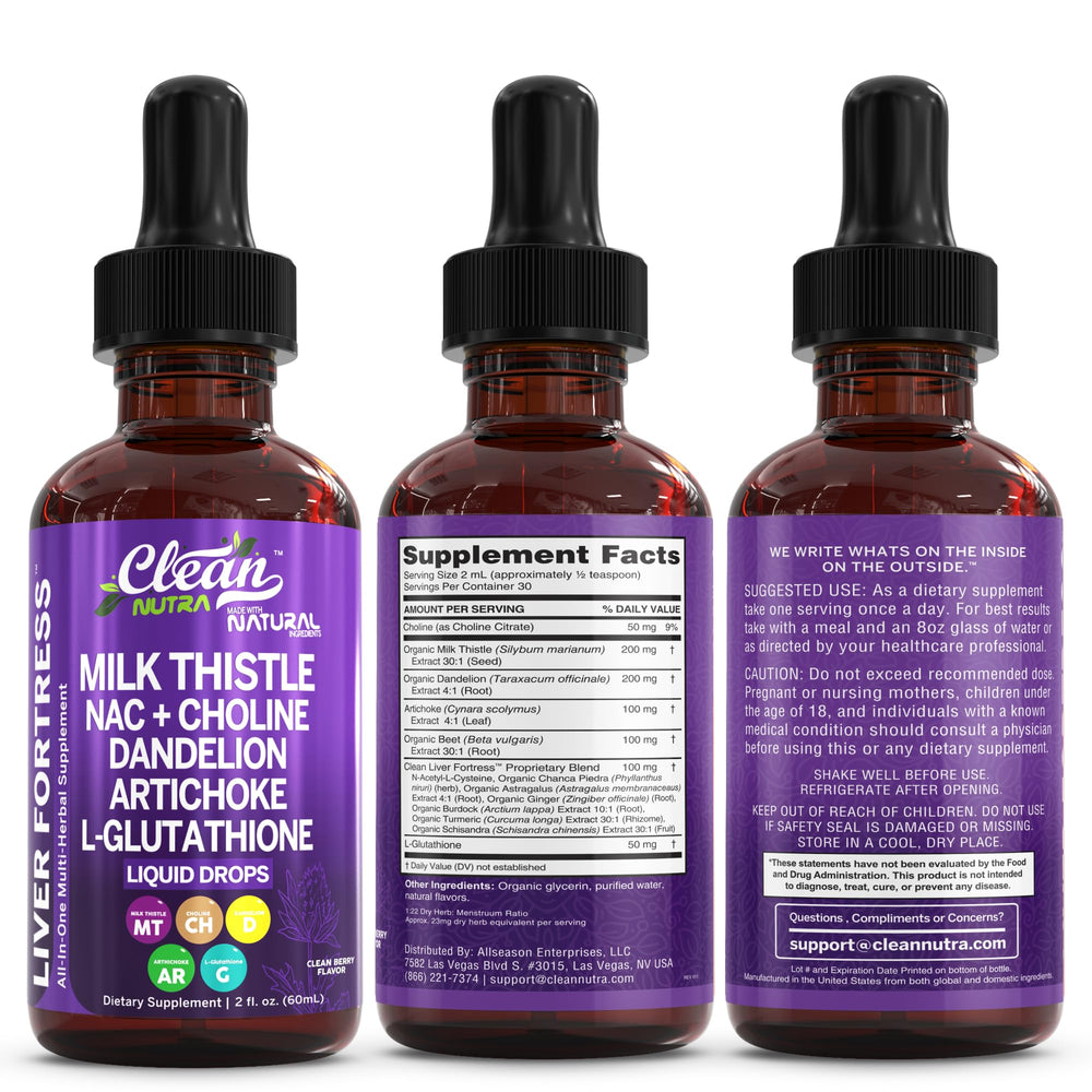 Clean Nutraceuticals gotas añadidas a una bebida para una toma sencilla