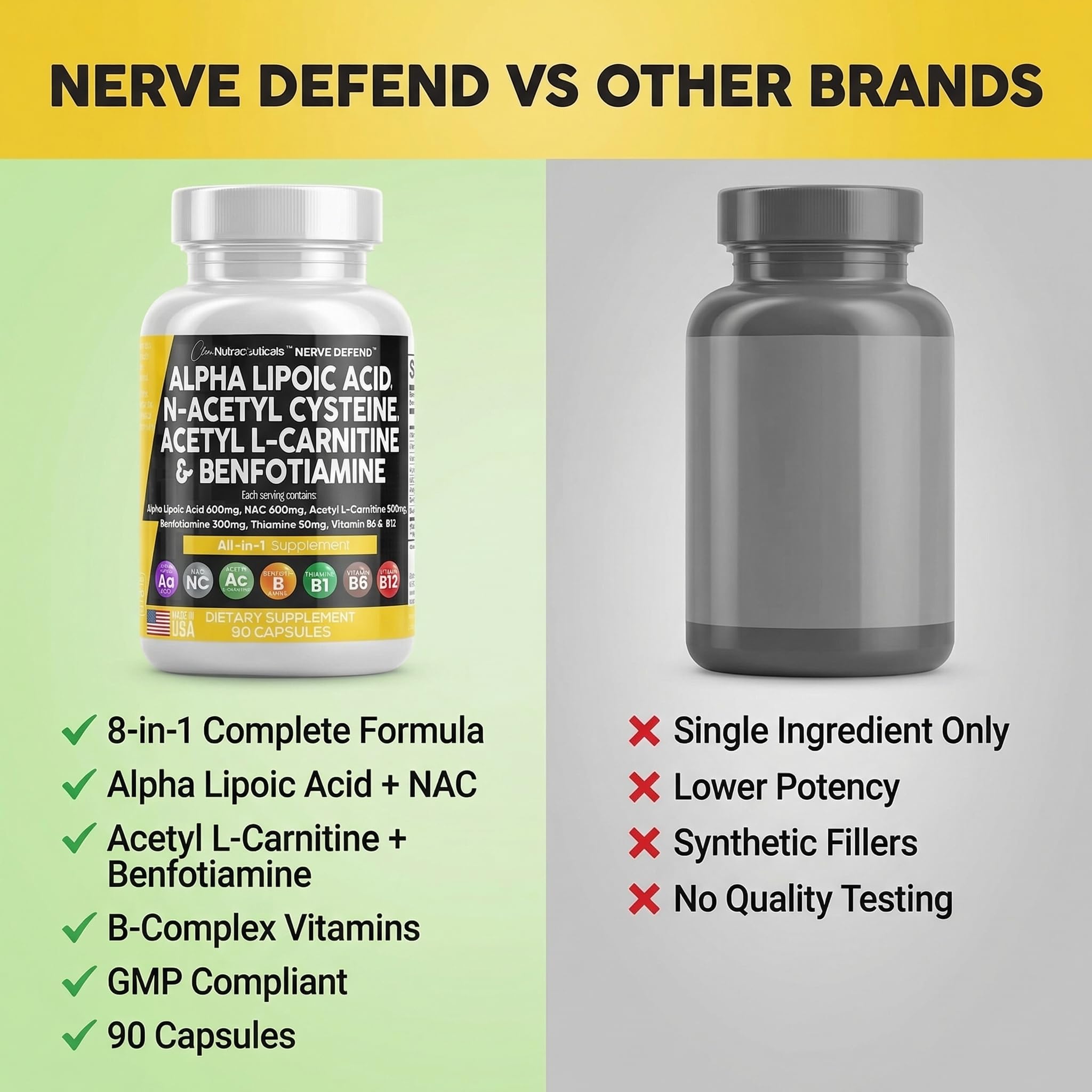 Clean Nutraceuticals tres cápsulas juntas para ilustrar la dosis sugerida