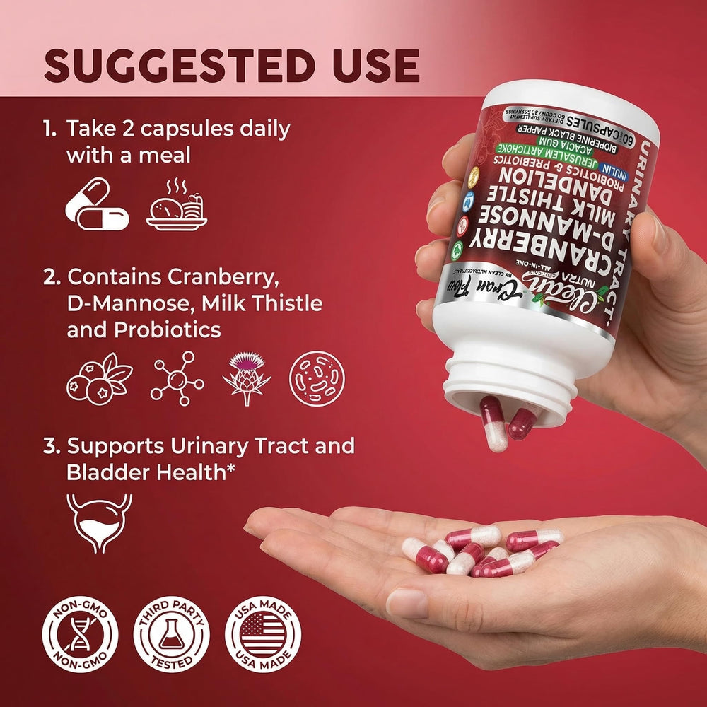 Clean Nutraceuticals cápsulas junto a un vaso de agua para uso diario sencillo