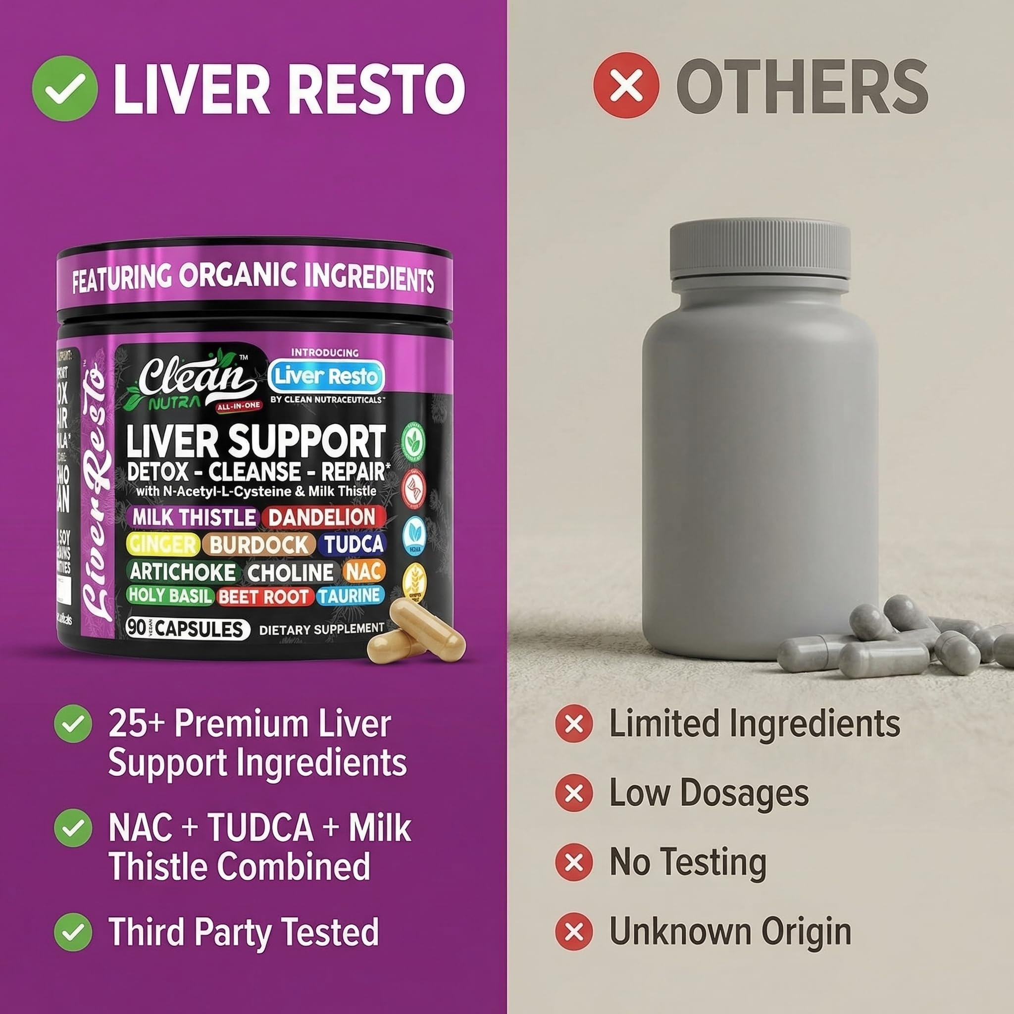 Clean Nutraceuticals estilo de vida: suplemento junto a alimentos saludables