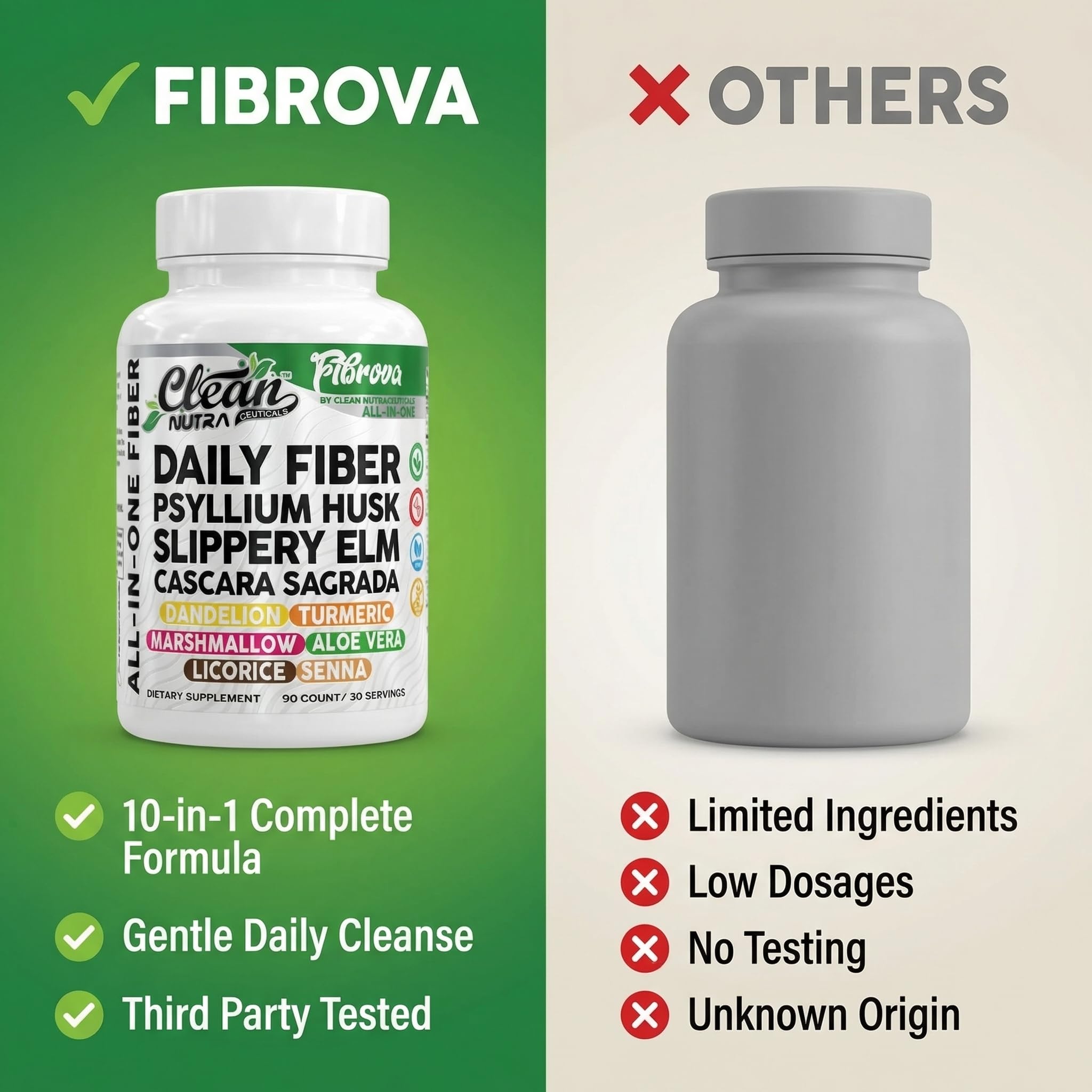 Clean Nutraceuticals cápsulas junto a un vaso de agua en rutina matinal beneficiosa
