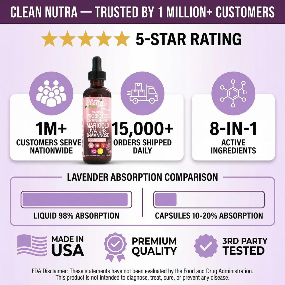 Clean Nutraceuticals botella en estante de baño transmitiendo uso diario