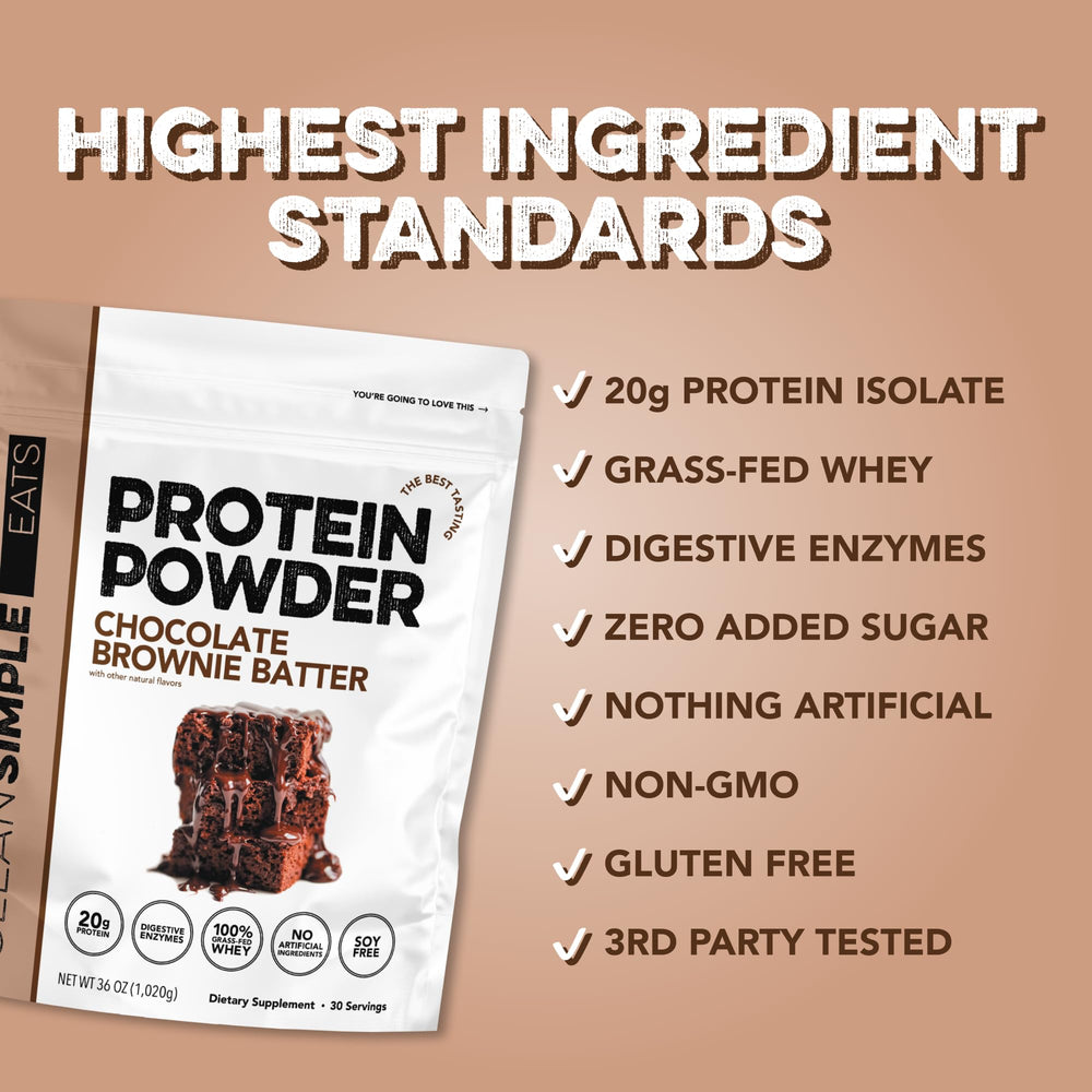 Clean Simple Eats mezcla en licuadora con avena para desayuno proteico