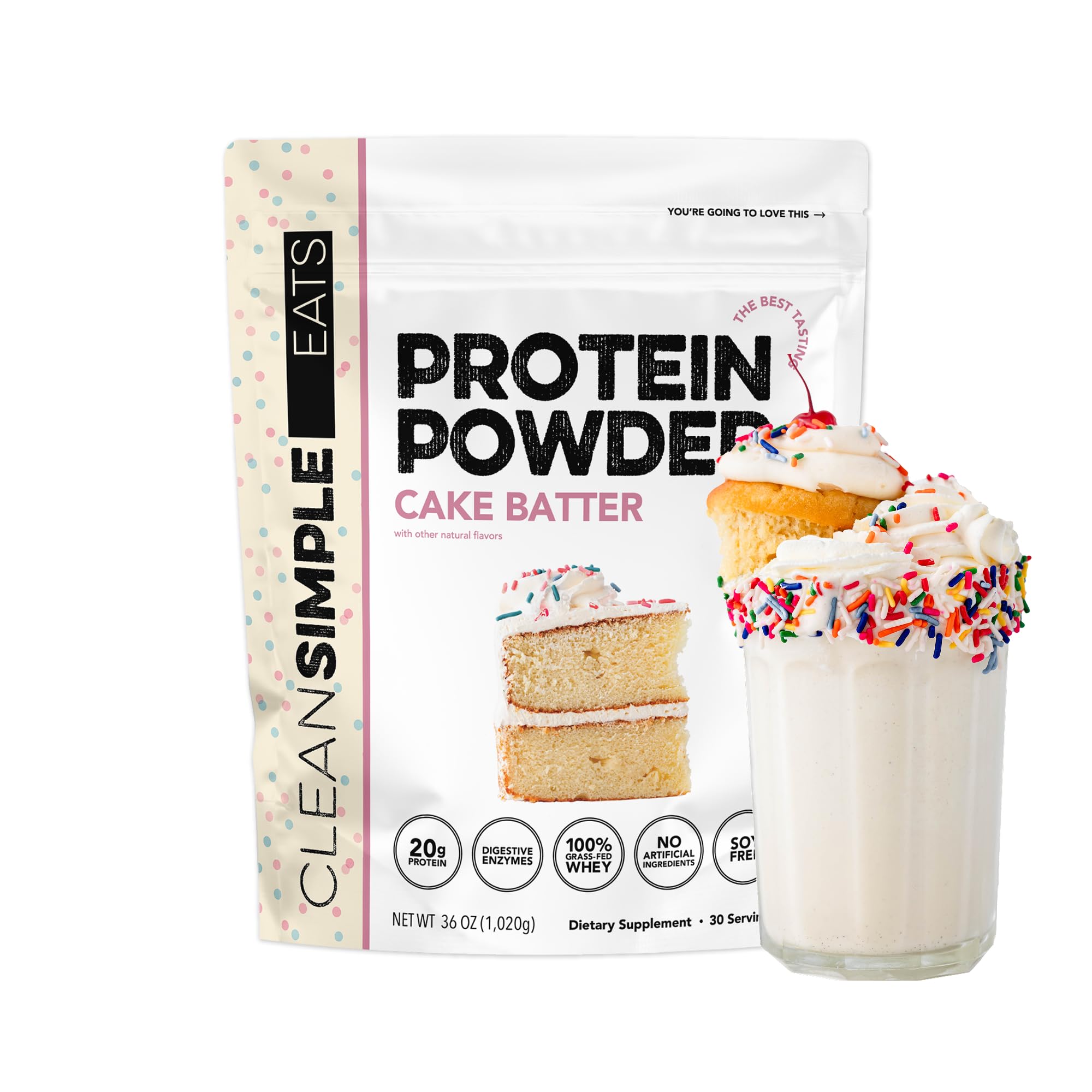 Clean Simple Eats envase frontal, claridad de ingredientes y atractivo visual