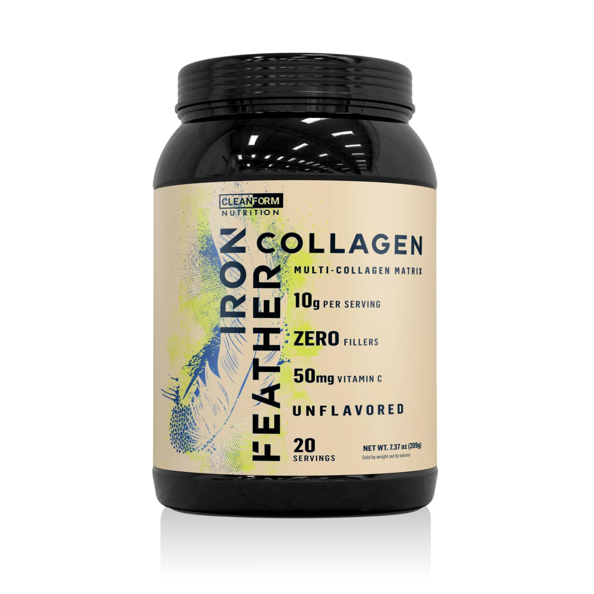CleanForm Nutrition envase frontal mostrando diseño y beneficio funcional