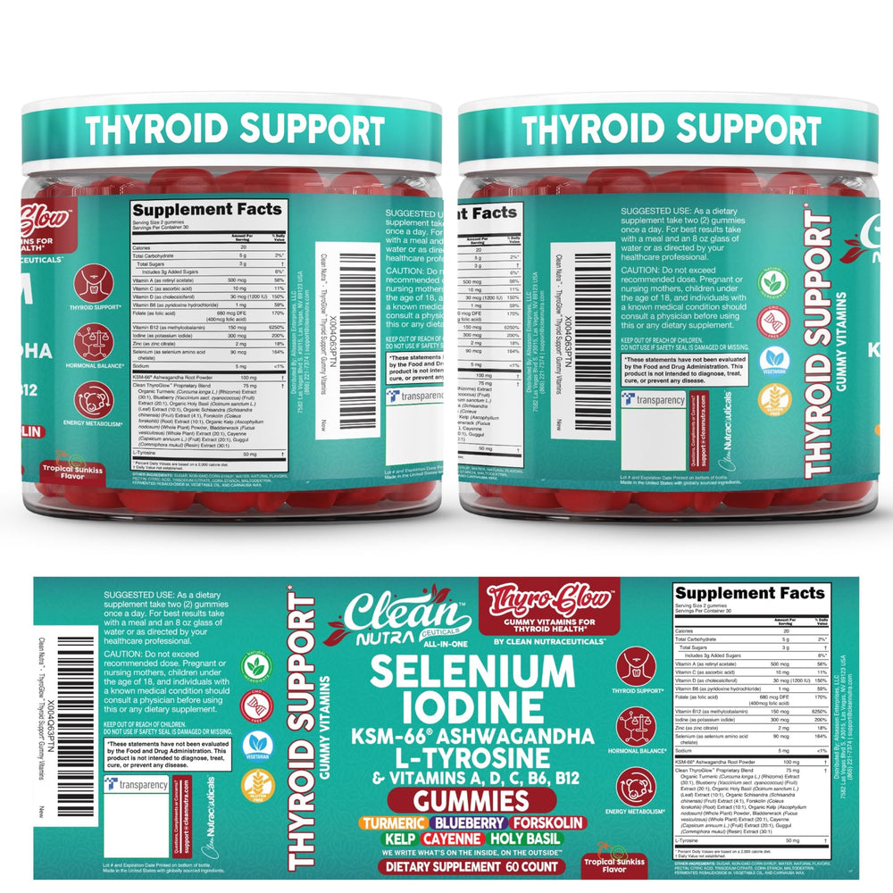 Clean Nutraceuticals ThyroGlow hierbas y algas usadas en la fórmula