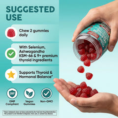 Clean Nutraceuticals ThyroGlow persona tomando gomita como rutina diaria