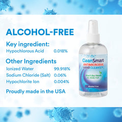 CleanSmart comparación de tamaño 8 oz para colocar en hogar