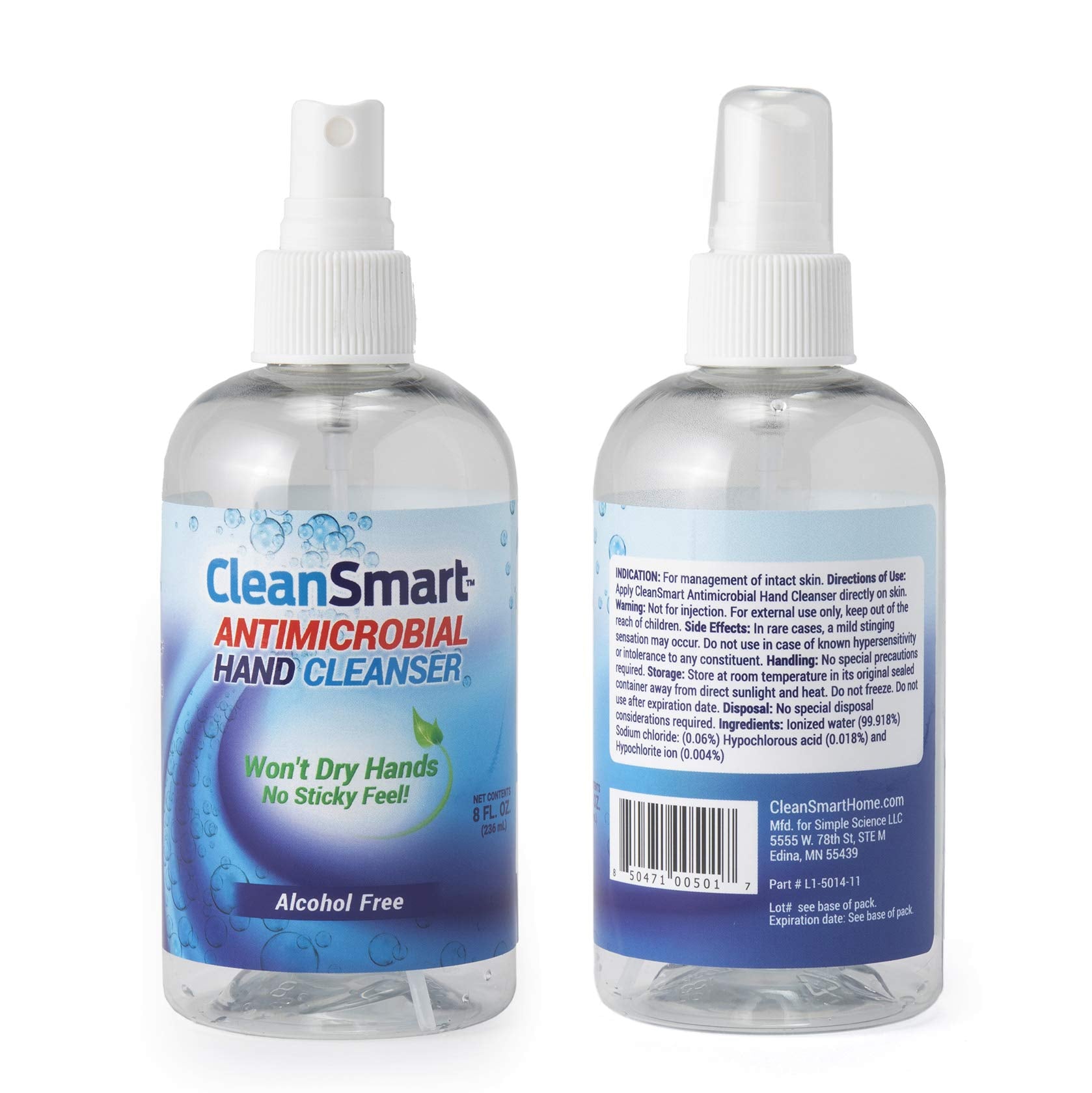 CleanSmart etiqueta con ingredientes simples y tecnología segura