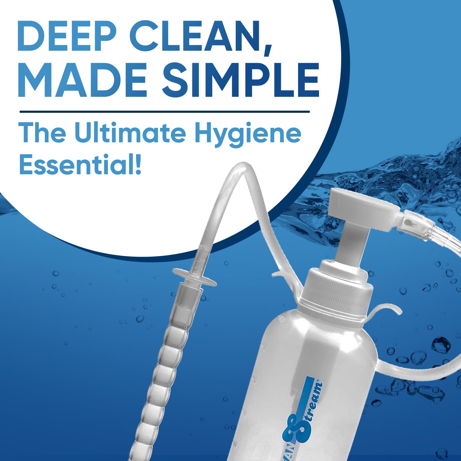 Cleanstream close-up de boquilla de silicona flexible con orificios laterales, cómoda
