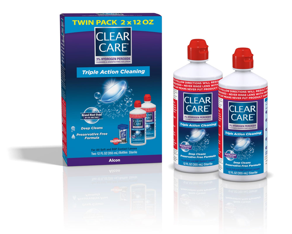 Clear Care envase frontal mostrando tamaño y texto del producto, limpieza eficaz