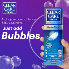 Clear Care acción burbujeante en estuche, elimina depósitos eficazmente