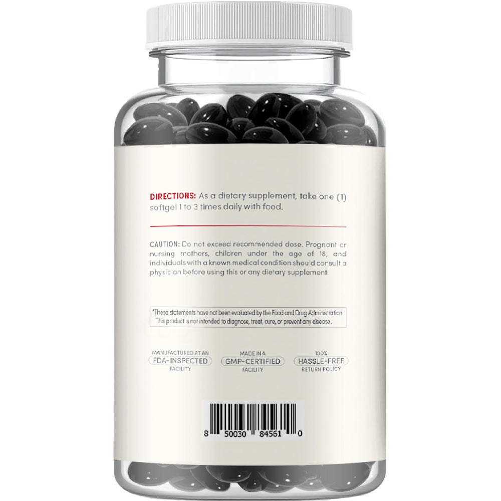 Clear Formulas cápsula blanda en primer plano con absorción mejorada