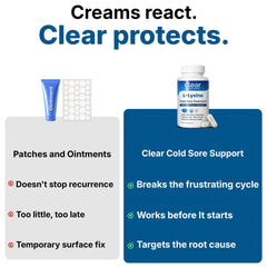 Detalle de polvo e ingredientes Clear Probiotics destacando pureza