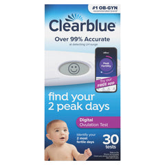 clearblue 30 tiras envueltas individualmente para pruebas higiénicas y convenientes