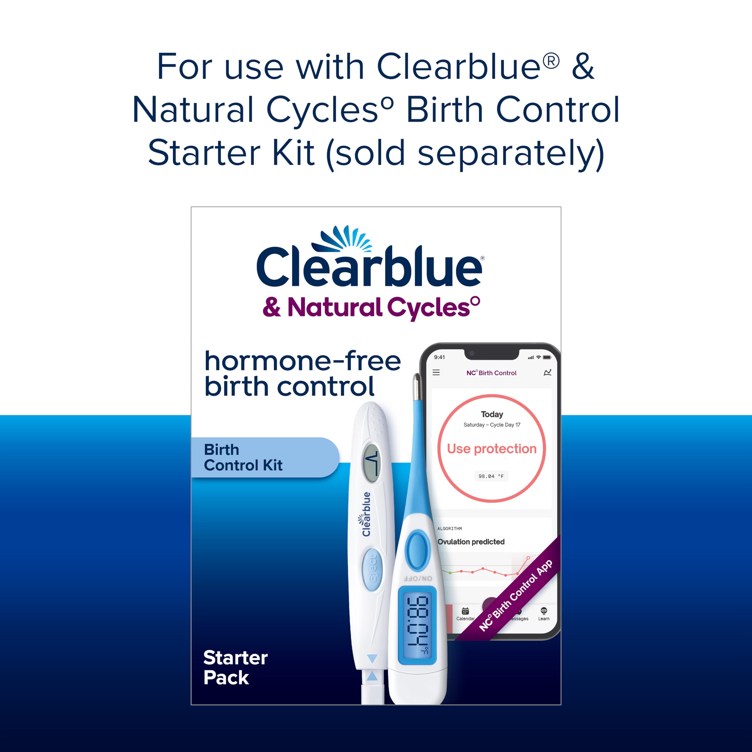Caja abierta con los 15 tests Clearblue, recarga visible y ordenada
