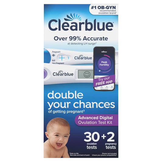 Clearblue pantalla digital con icono sonrisa para lecturas claras y sin dudas