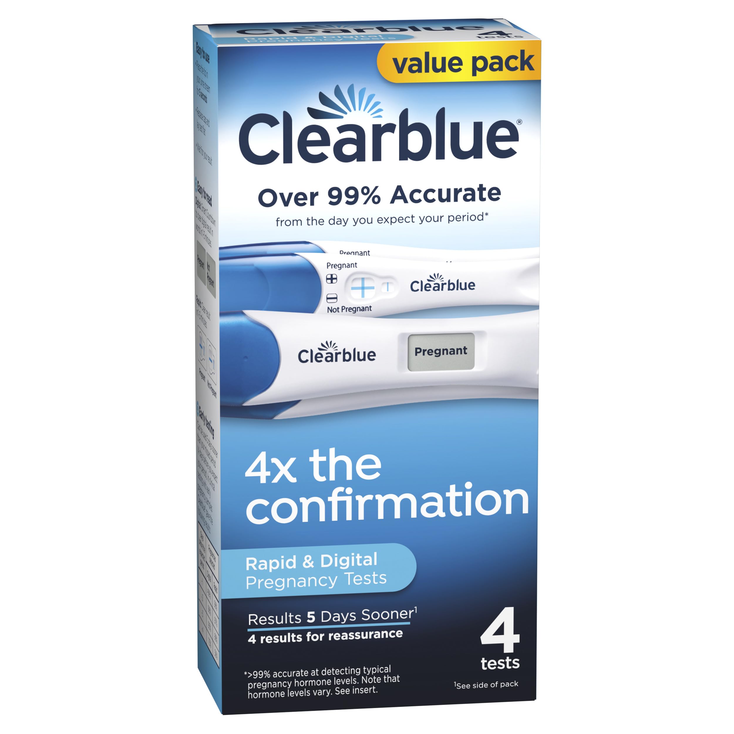Clearblue en entorno de baño demostrando uso cómodo y discreto