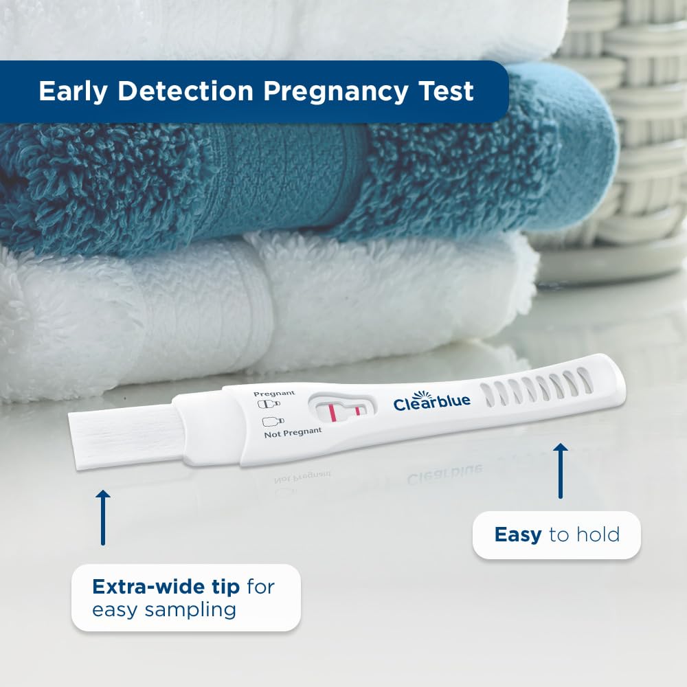 Clearblue test con punta extra ancha para toma de muestra más cómoda