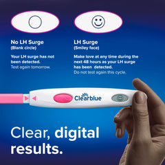 clearblue tira en uso en flujo de orina para tests rápidos y sin contenedores